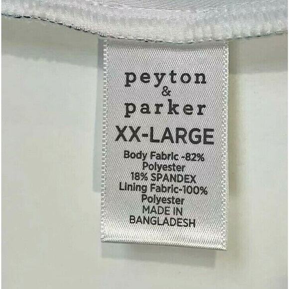 Peyton Parker Tank Swimsuit Womens XXL Stripe One Piece Swimwear White Blue NWT - Picture 8 of 10